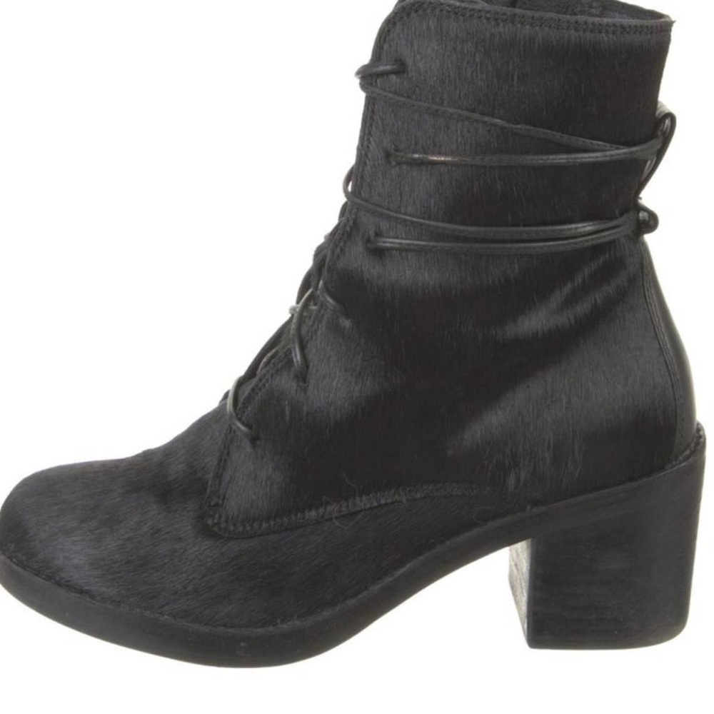 UGG pony hair lace up combat boots